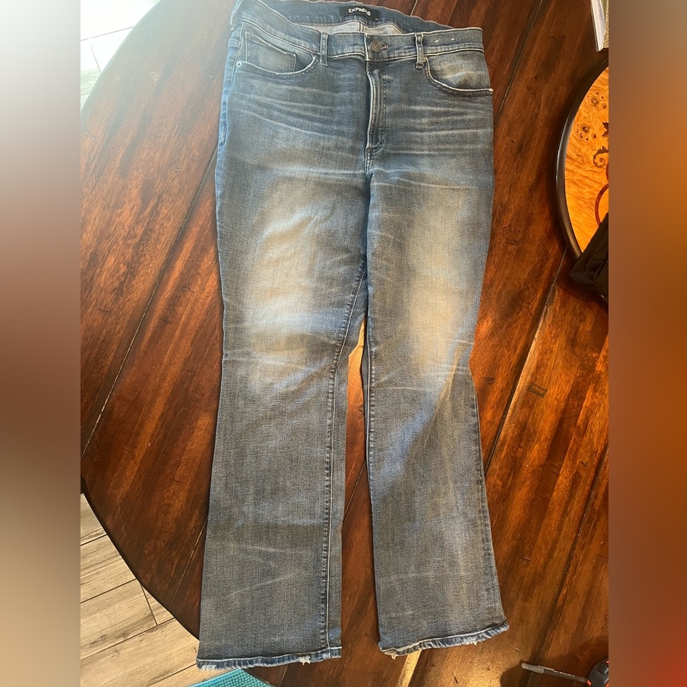 Express stretch+ Barely Boot High rise sz 14R Classic Blue Women's Jeans